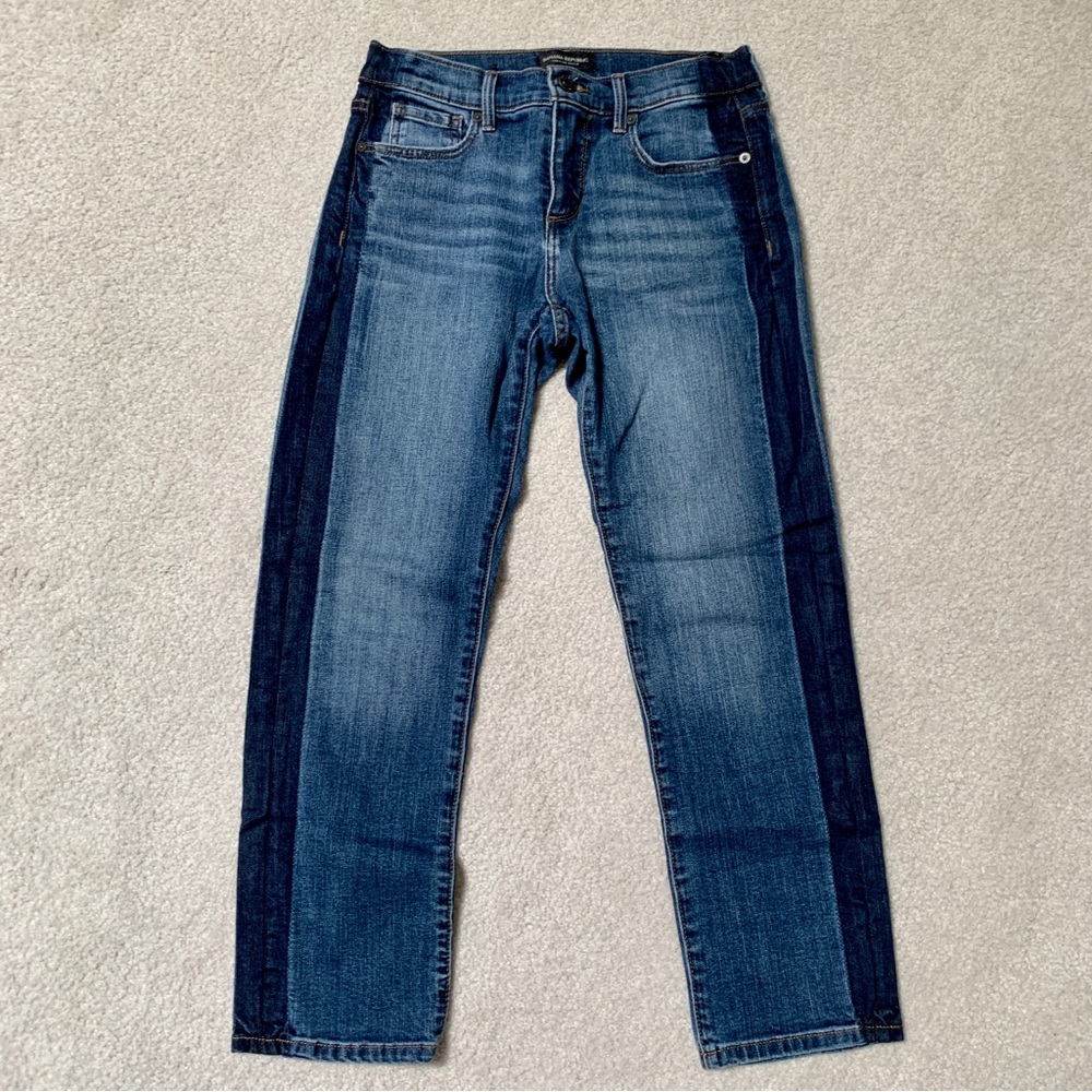 Banana Republic girlfriend shadow stripe jeans
